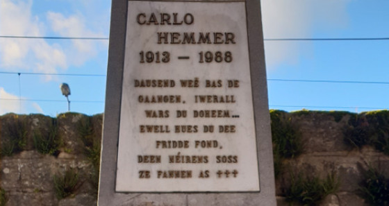 Carlo Hemmers Grabstätte auf dem Ettelbrücker Friedhof