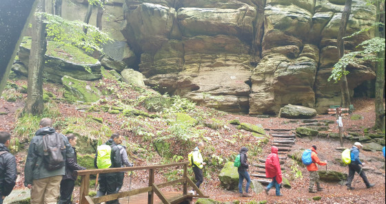 Spektakuläre Felsenlandschaften warteten am 1. Wandertag auf die Teilnehmer.