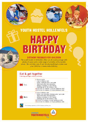 Birthday packages Hollenfels