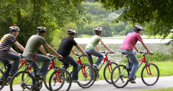 Among the guests are active tourists, such as cyclists.