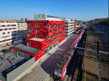 The youth hostel in Esch-sur-Alzette is located next to the train station.