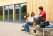 Relaxing in the courtyard of the youth hostel Lultzhausen