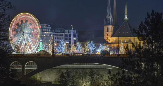  White Christmas: Though winters in Luxembourg are rarely white, they are very colourful indeed in the capital city. @Alfonso Salgueiro