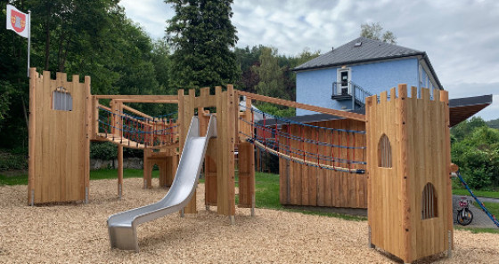 An adventurous playground awaits the little ones.