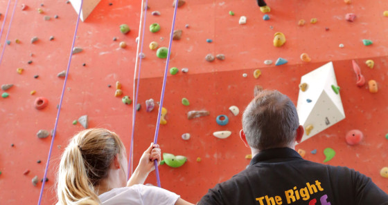 Get up high on our indoor climbing wall in Echternach