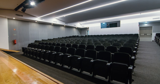 The Auditorium is fully equipped and has 226 seat, 2 of them for people with reduced mobility.