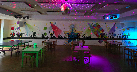 Let's have a party in our disco room in Beaufort.