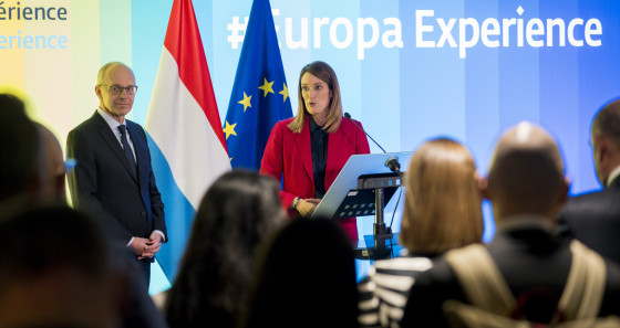 Roberta Metsola, Présidente du Parlement européen et Luc Frieden, premier ministre du Luxembourg- © European Union 2025 - Source  EP