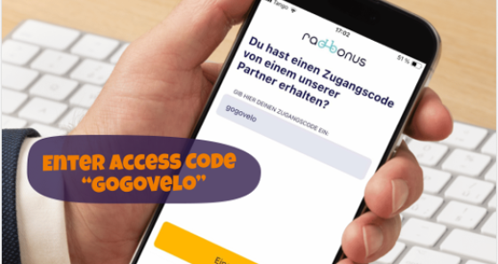 Enter access code GOGOVELO