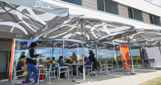 Enjoy a meal or drink at our terrace