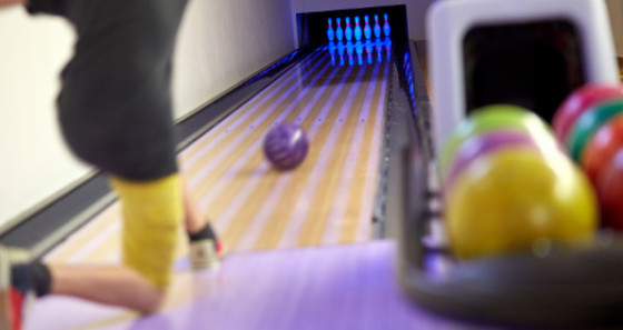 Have fun at the bowling alley