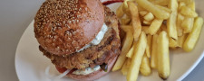 Burger végétarien dans le cadre de la LUGA - Luxembourg Urban Garden