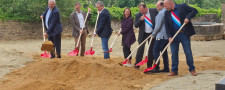 1er coup de pelle au chantier du centre Hollenfels