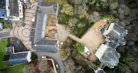 Photo aérienne du site (2024) Centre SNJ Hollenfels